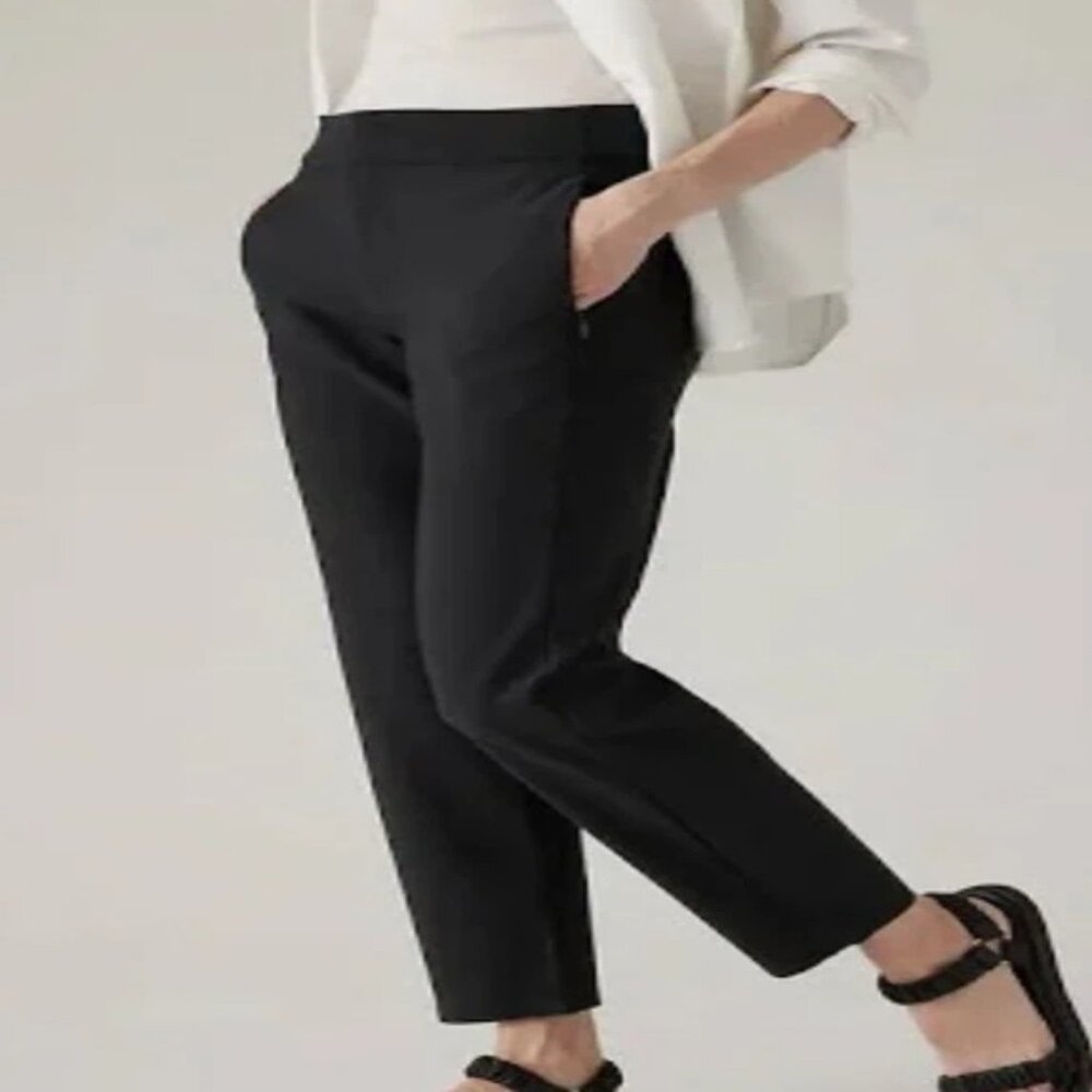 Athleta Women's Size 6 Stellar Trouser Pants Black